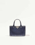 Valentino Garavani Rockstud Mini Shopping Bag In Laminated Calfskin