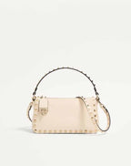 Small Rockstud Grainy Calfskin Crossbody Bag