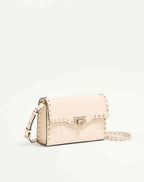 Small Rockstud Grainy Calfskin Crossbody Bag