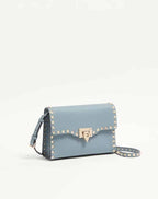 Small Rockstud Grainy Calfskin Crossbody Bag