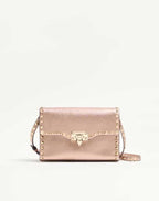 Valentino Garavani Rockstud Small Crossbody Bag In Laminated Grainy Calfskin Leather