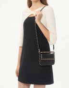 Rockstud Grainy Calfskin Pouch