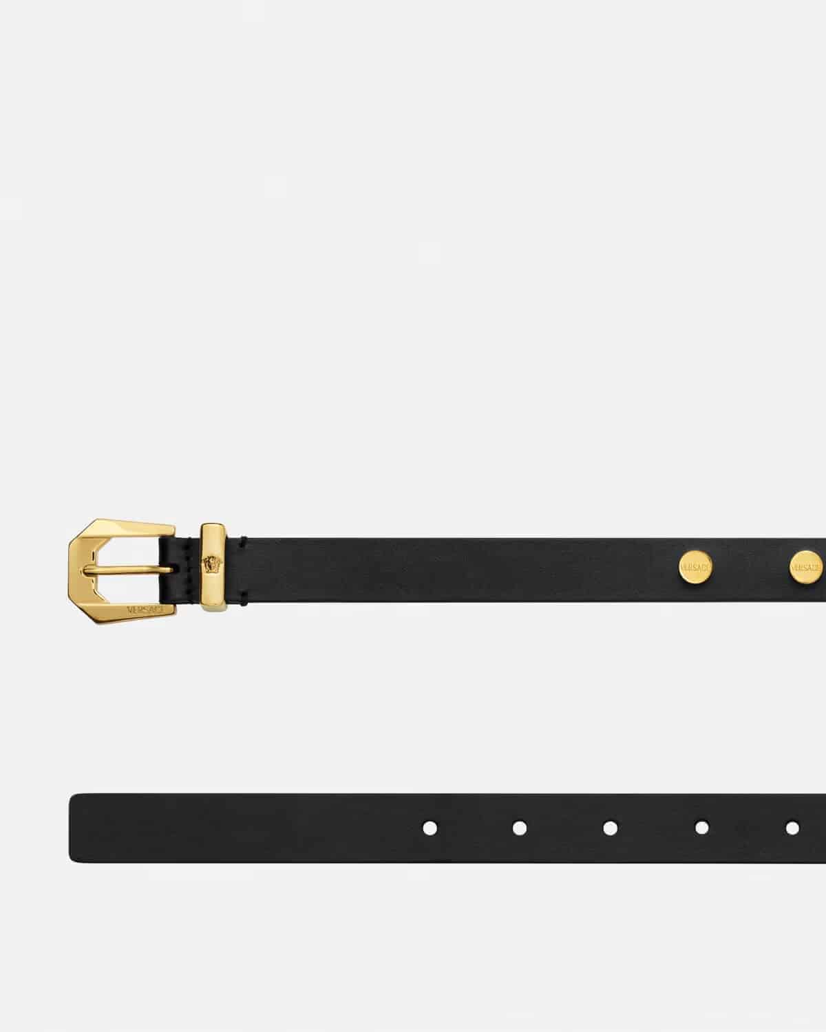 Versace Medusa Heritage Thin Leather Belt