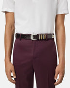 Versace Medusa Heritage Croc-Effect Leather Belt