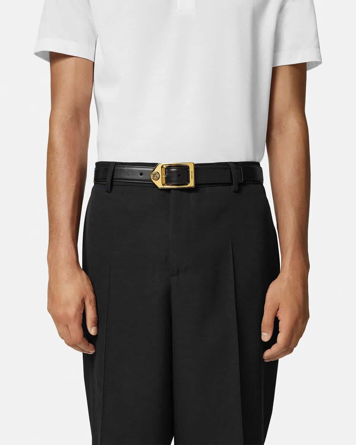 Versace Medusa Biggie Leather Belt
