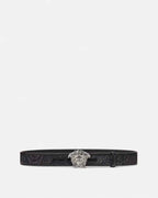 Versace Barocco Jacquard Belt with La Medusa Buckle