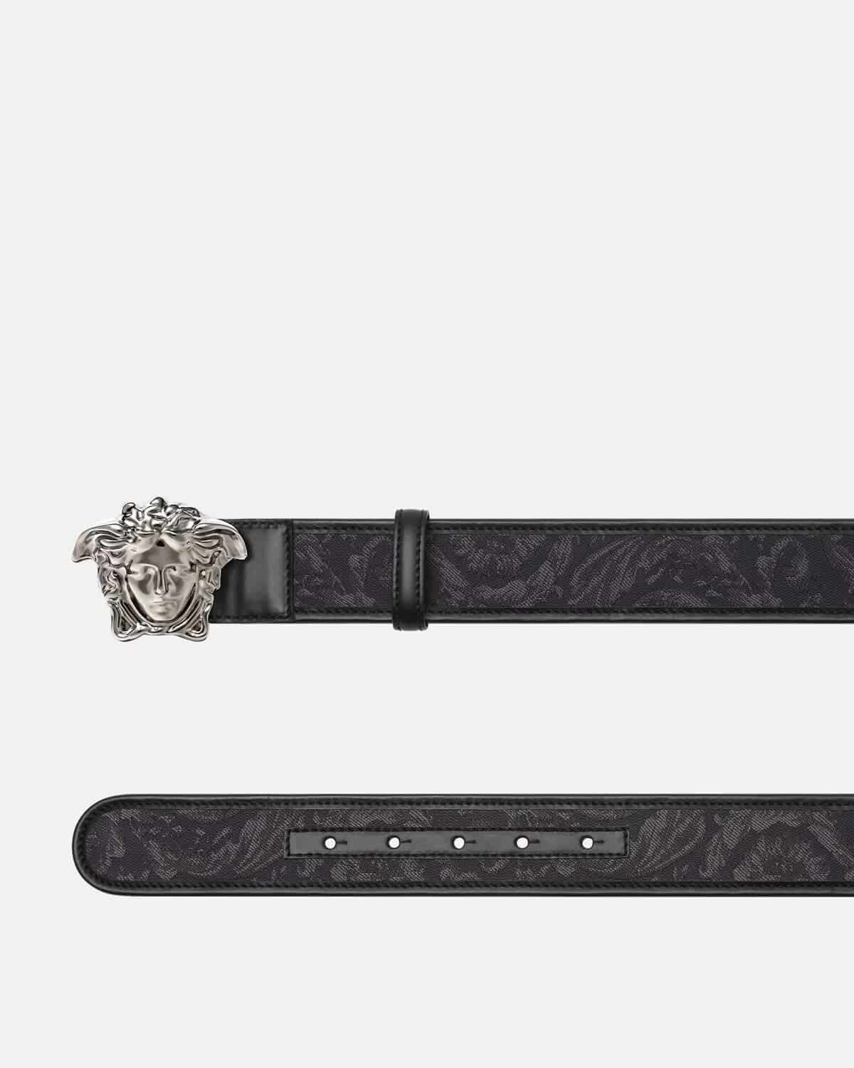 Versace Barocco Jacquard Belt with La Medusa Buckle