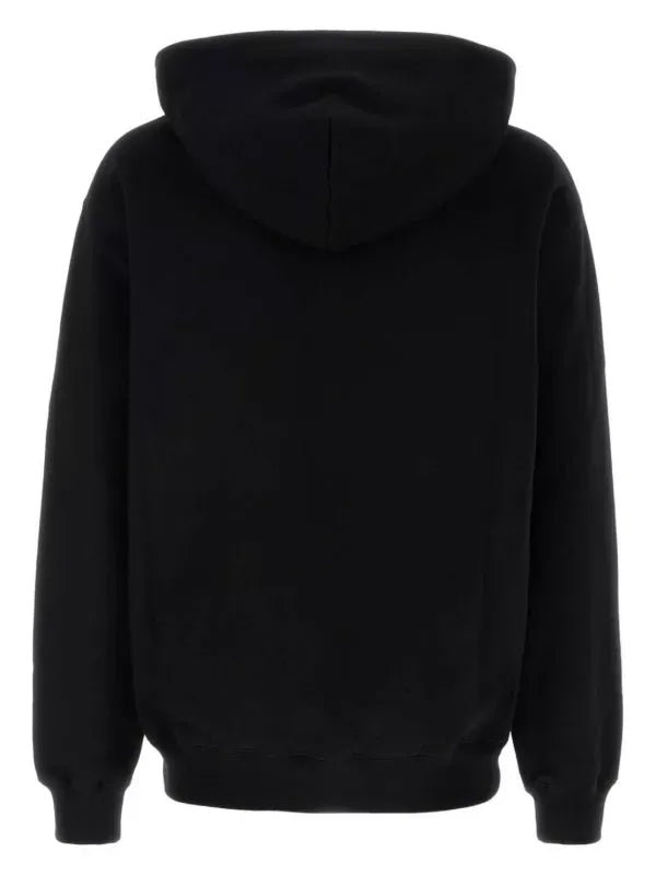 Gucci Black Cotton Logo Hoodie