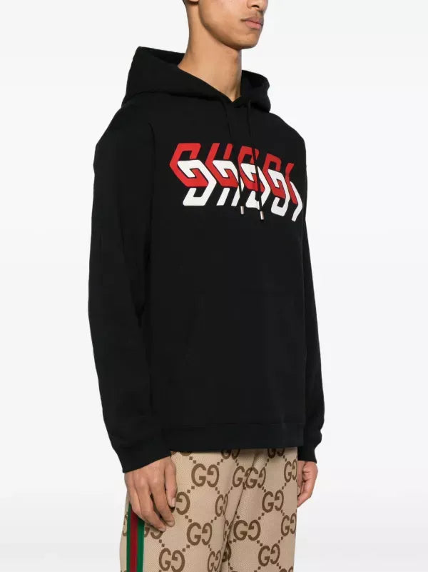 Gucci Mirrored-Print Cotton Hoodie