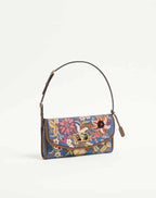 Valentino Garavani Devain Small Shoulder Bag In Embroidered Denim