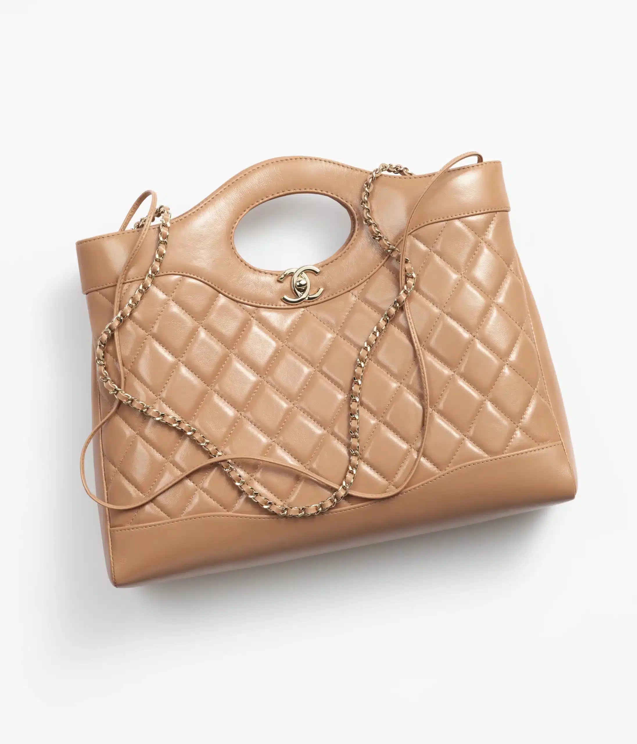 Beige Leather Bag