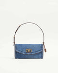 Valentino Garavani Devain Small Denim Shoulder Bag