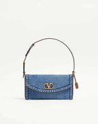 Valentino Garavani Devain Small Denim Shoulder Bag