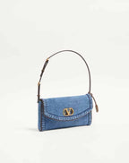 Valentino Garavani Devain Small Denim Shoulder Bag