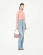 Valentino Garavani Devain Small Shoulder Bag In Crochet Fabric