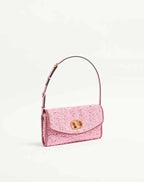 Valentino Garavani Devain Small Shoulder Bag In Cloqué Jacquard Fabric.
