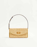 Valentino Garavani Devain Small Shoulder Bag In Cloqué Jacquard Fabric.