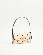 Valentino Garavani Devain Small Shoulder Bag In Moiré Plus De Pois Fabric