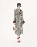 Valentino Garavani Devain Small Shoulder Bag In Raffia With Wave Pattern
