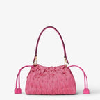 Mamma Baguette Medium Fuchsia cable-knit bag