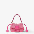 Mamma Baguette Small Fuchsia cable-knit mini-bag