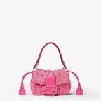 Mamma Baguette Small Fuchsia cable-knit mini-bag