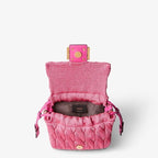 Mamma Baguette Small Fuchsia cable-knit mini-bag