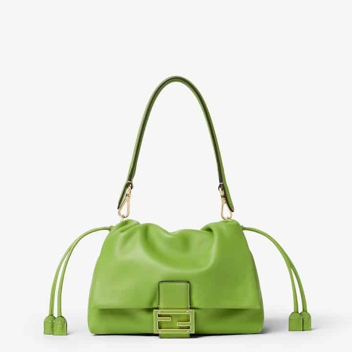 Mamma Baguette Medium Forest green nappa leather bag
