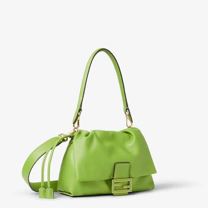 Mamma Baguette Medium Forest green nappa leather bag