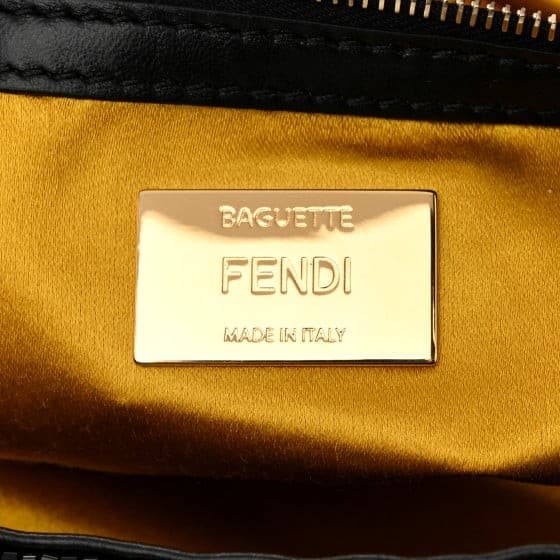 Sequin Paillettes Shiny Nappa Sex and the City Baguette Black