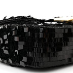 Sequin Paillettes Shiny Nappa Sex and the City Baguette Black