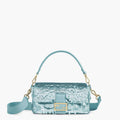 Baguette Bag embroidered with light blue sequins