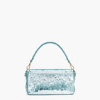 Baguette Bag embroidered with light blue sequins
