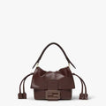 Mamma Baguette Small Mahogany brown nappa leather mini-bag