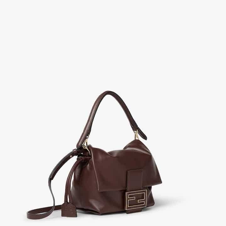 Mamma Baguette Small Mahogany brown nappa leather mini-bag
