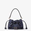 Mamma Baguette Medium Dark blue Floral À Jour denim bag