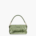 FENDI Iconic Medium Baguette Bag – Green Sequin Embroidery