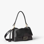 Mamma Baguette Medium Black nappa leather bag