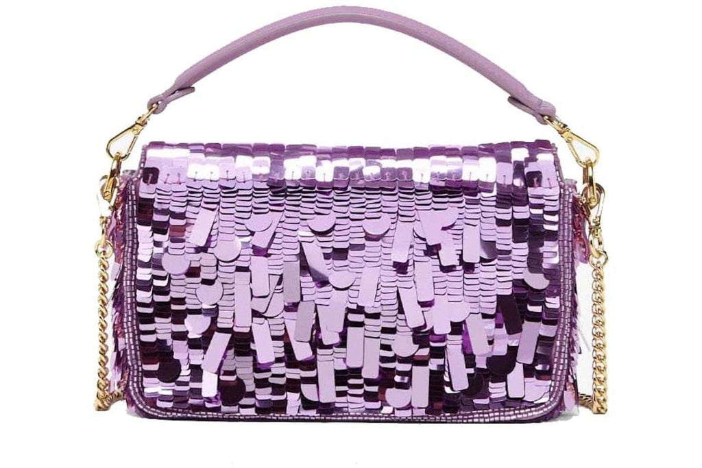 FENDI Iconic Small Baguette Bag – Pink Sequin Embroidery