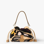 Mamma Baguette Medium Multicolor Night Butterfly inlay mink bag