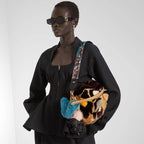 Mamma Baguette Medium Multicolor Night Butterfly inlay mink bag