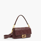 FENDI Iconic Small Baguette Bag – Burgundy Calfskin