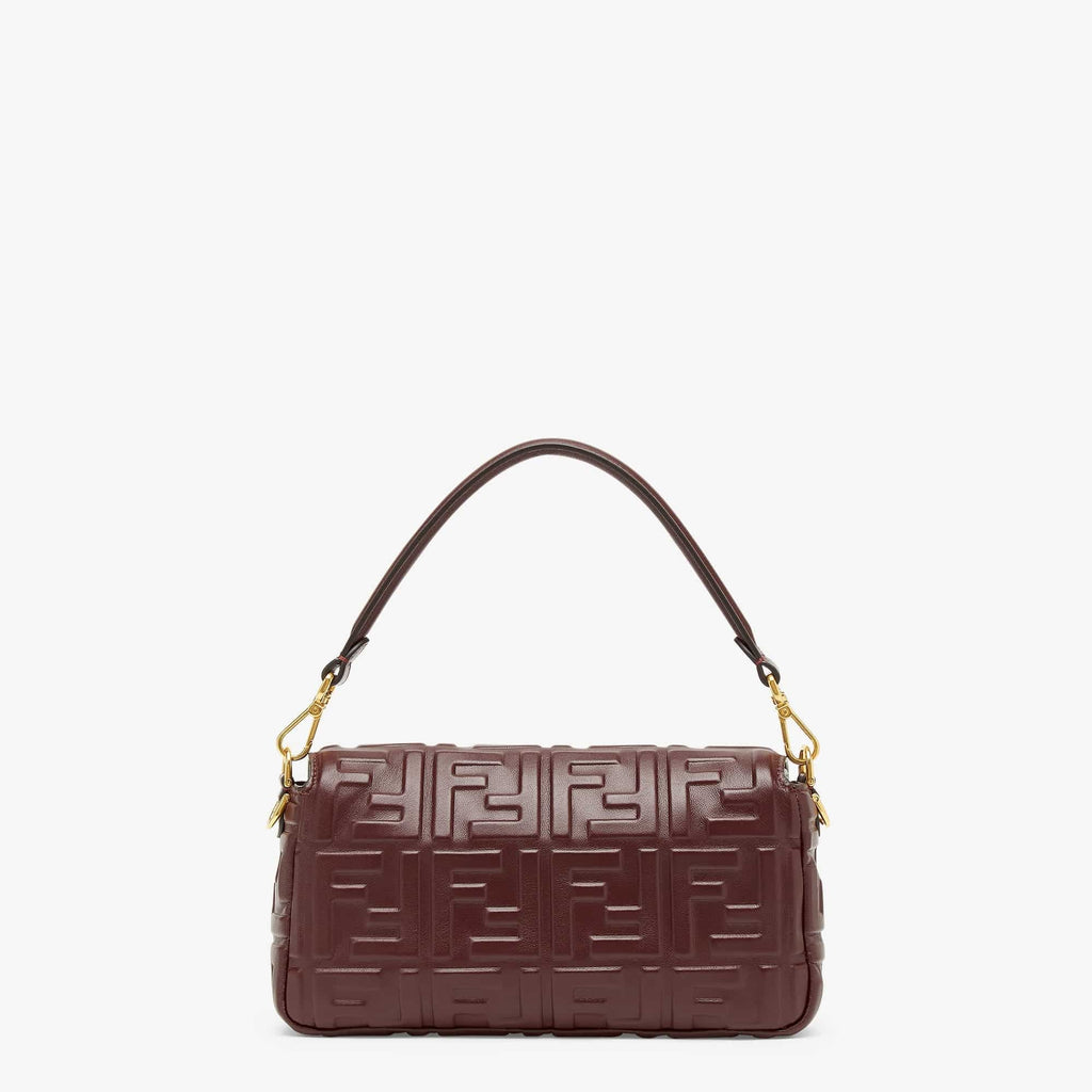 FENDI Iconic Small Baguette Bag – Burgundy Calfskin