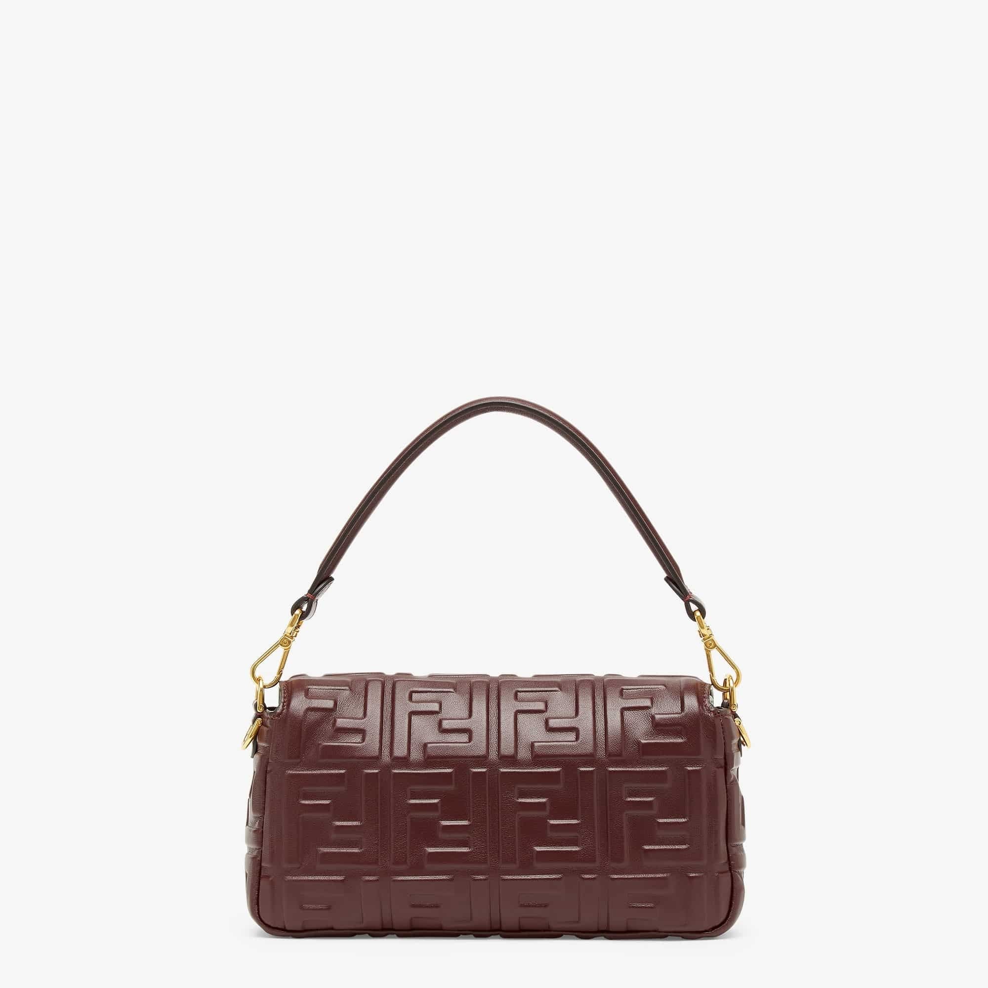 FENDI Iconic Small Baguette Bag – Burgundy Calfskin