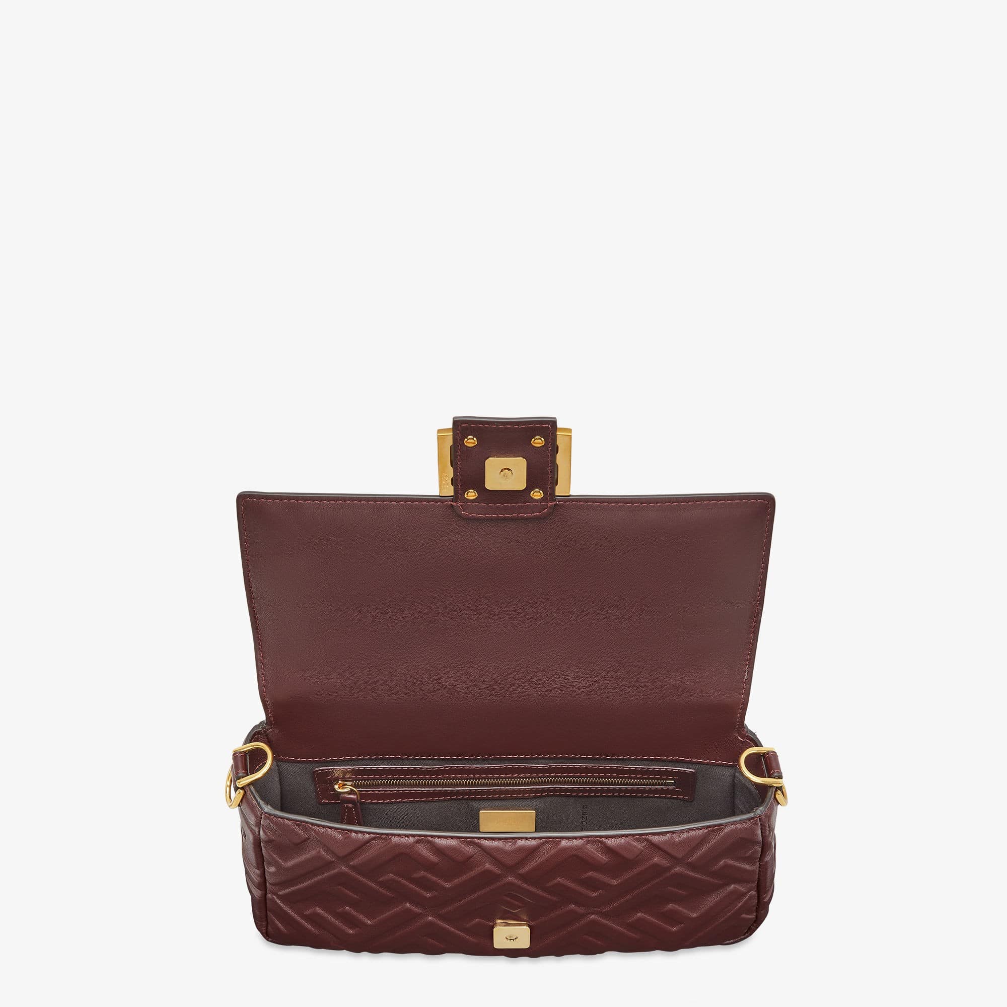FENDI Iconic Small Baguette Bag – Burgundy Calfskin