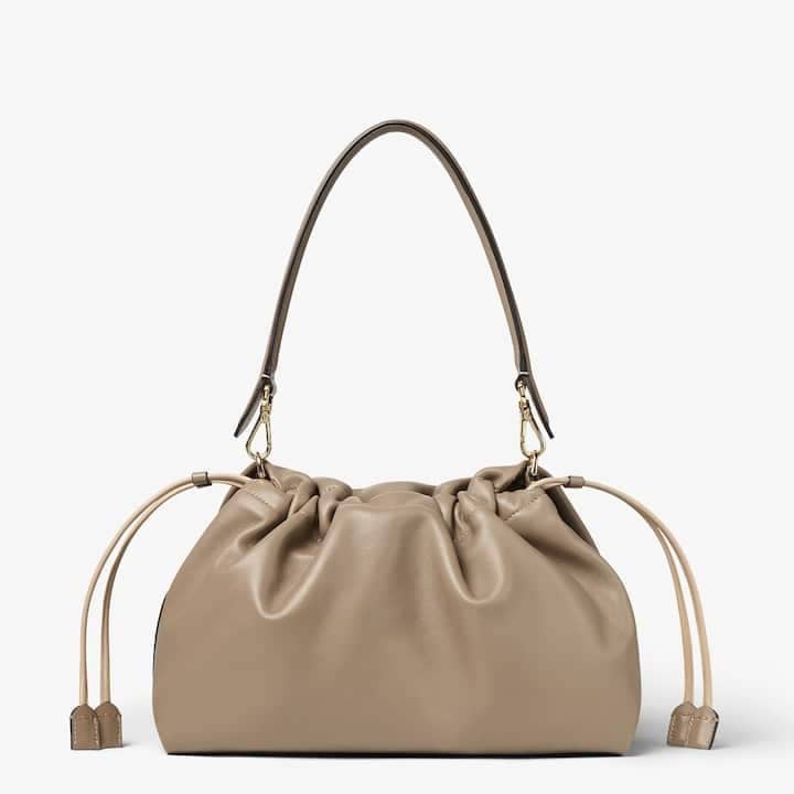 Mamma Baguette Large Dove gray nappa leather bag