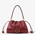 Mamma Baguette Large Burgundy nappa leather bag