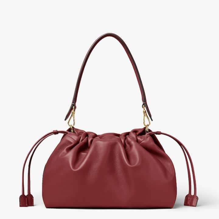 Mamma Baguette Large Burgundy nappa leather bag