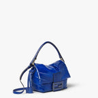 Mamma Baguette Small Electric blue inlaid hagfish mini-bag