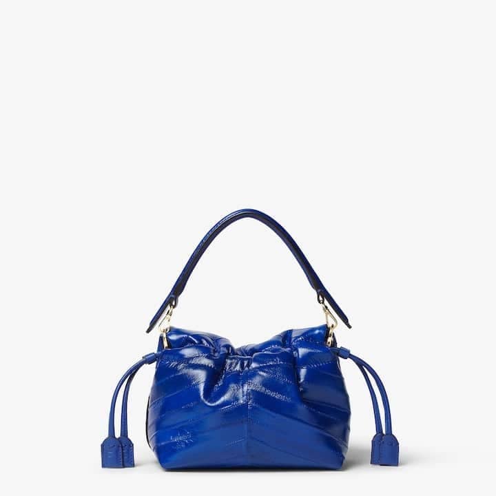 Mamma Baguette Small Electric blue inlaid hagfish mini-bag